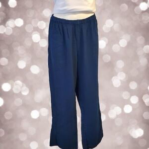 Navy Blue Wide-Leg Pants -‎ Size Large